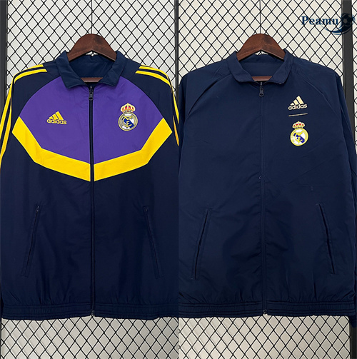 Novo Jaqueta Futebol Blusão reversível Real Madrid Azul marino 2024-2025