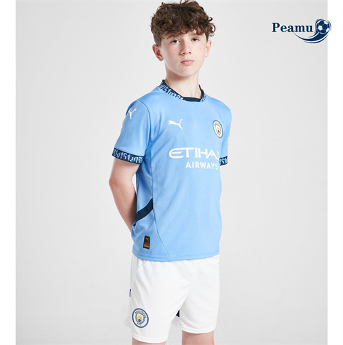 Comprar Camisola Futebol Manchester City Crianças Principal Equipamento 2024-2025