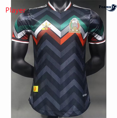 Criar Camisola Futebol México Player Version Equipamento continuar Negro 2023-2024