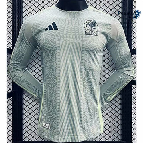 Novo Camisola Futebol Mexico Player Version Alternativa Equipamento Manga Comprida 2024-2025