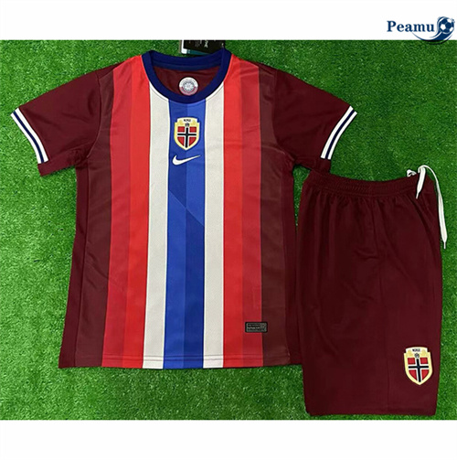 Loja Camisola Futebol Noruega Crianças Principal Equipamento 2024-2025
