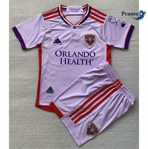 Criar Camisola Futebol Orlando City Crianças Alternativa Equipamento 2024-2025