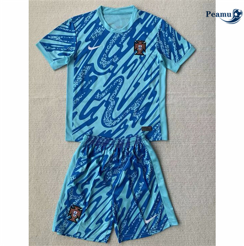 Comprar Camisola Futebol Portugal Crianças Equipamento goleiro azul 2024-2025