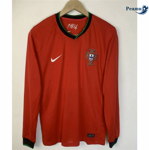 Criar Camisola Futebol Portugal Principal Equipamento Manga Comprida 2024-2025