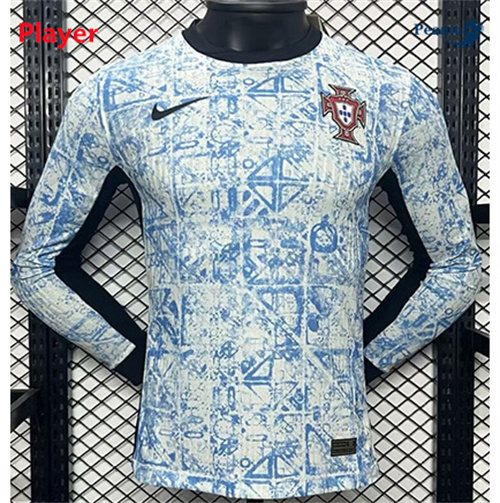 Criar Camisola Futebol Portugal Player Version Alternativa Equipamento Manga Comprida 2024-2025