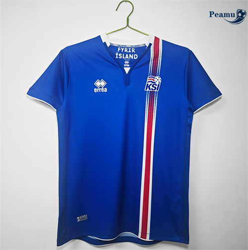 Novo Camisola Futebol Retrô Islandia Principal Equipamento 2016-17