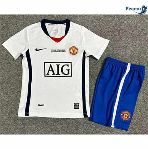 Comprar Camisola Futebol Retrô Manchester United Crianças Alternativa Equipamento 2008-09