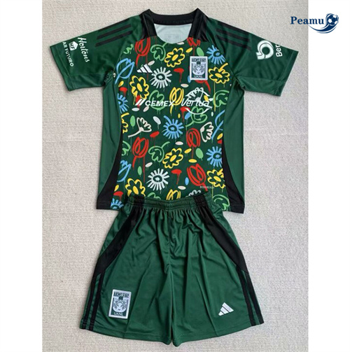 Loja Camisola Futebol Tigres Crianças Equipamento edición especial Verde 2024-2025