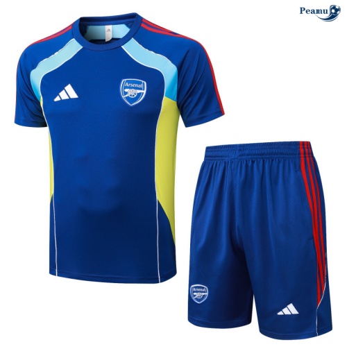 Camisola Kit Equipamento Training Arsenal + Calções azul/amarelo/vermelho 2025-2026 Peamu 043
