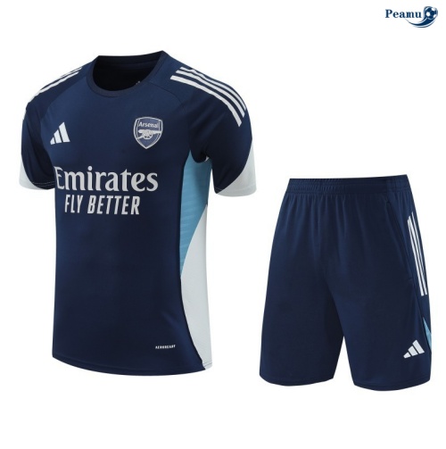 Camisola Kit Equipamento Training Arsenal + Calções Azul-marinho/Branco/azul 2025-2026 Peamu 044