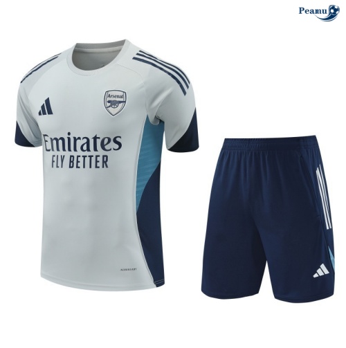 Camisola Kit Equipamento Training Arsenal + Calções Cinza/Azul-marinho/azul 2025-2026 Peamu 045