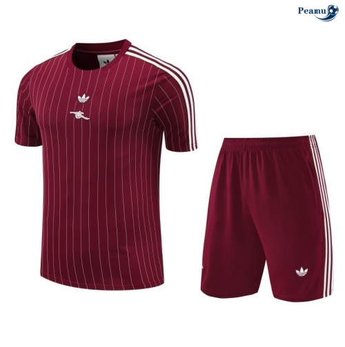 Camisola Kit Equipamento Training Arsenal + Calções vermelho/Branco 2025-2026 Peamu 046