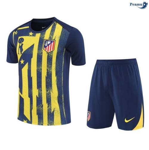 Camisola Kit Equipamento Training Atletico Madrid + Calções amarelo/Azul-marinho 2025-2026 Peamu 053