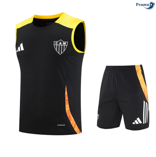 Camisola Kit Equipamento + Calças Atletico Mineiro Colete + Calções preto/amarelo 2025-2026 Peamu 057