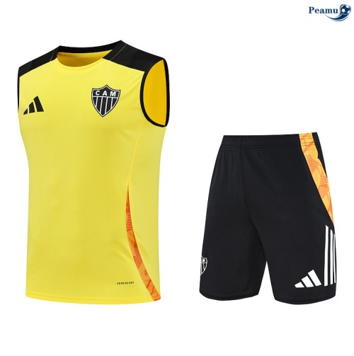 Camisola Kit Equipamento + Calças Atletico Mineiro Colete + Calções amarelo/preto 2025-2026 Peamu 058