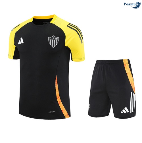 Camisola Kit Equipamento Training Atletico Mineiro + Calções preto/amarelo 2025-2026 Peamu 059