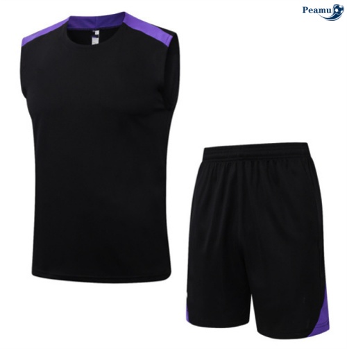 Camisola Kit Equipamento + Calças Barcelona Colete + Calções preto/Violeta 2025-2026 Peamu 062