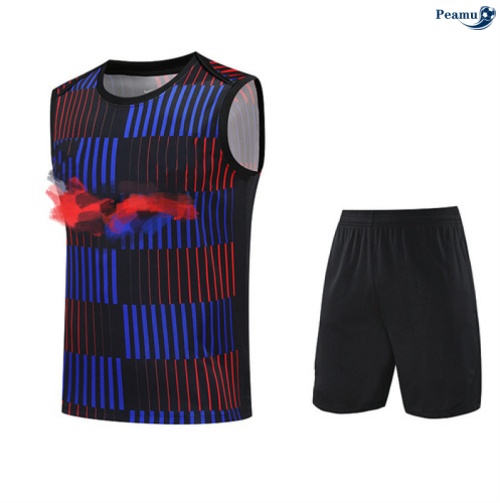 Camisola Kit Equipamento + Calças Barcelona Colete + Calções azul/vermelho/preto 2025-2026 Peamu 064