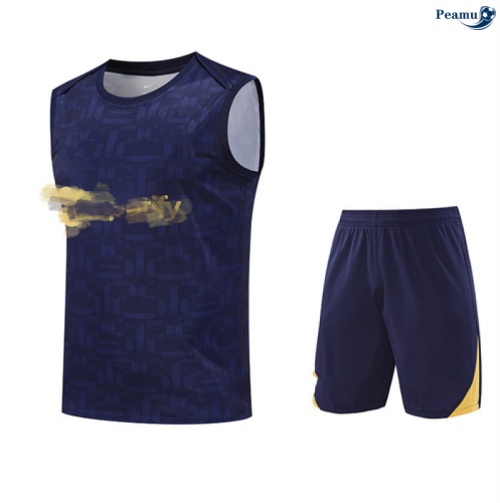 Camisola Kit Equipamento + Calças Barcelona Colete + Calções azul/amarelo 2025-2026 Peamu 065