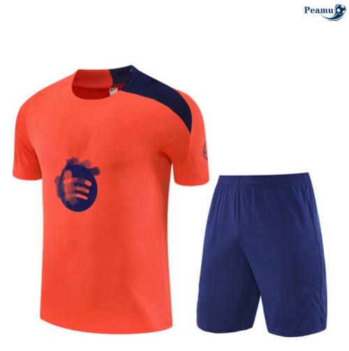 Camisola Kit Equipamento Training Barcelona + Calções laranja/azul 2025-2026 Peamu 072