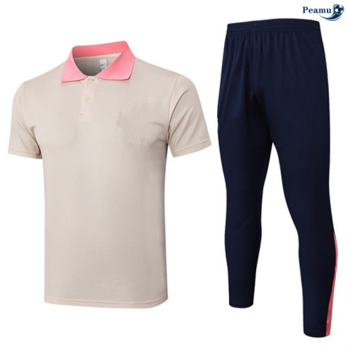 Camisola Kit Equipamento Training Barcelona Polo + Calças amarelo/azul/rosa 2025-2026 Peamu 081
