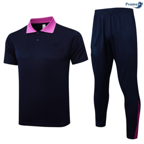 Camisola Kit Equipamento Training Barcelona Polo + Calças Verde/Violeta 2025-2026 Peamu 082