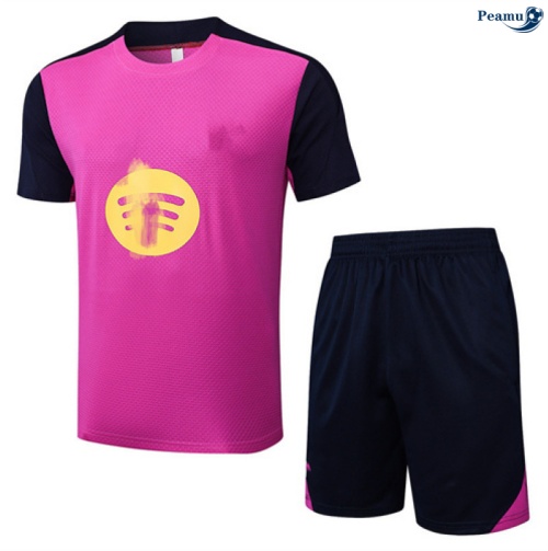 Camisola Kit Equipamento Training Barcelona + Calções Violeta/Azul-marinho 2025-2026 Peamu 084