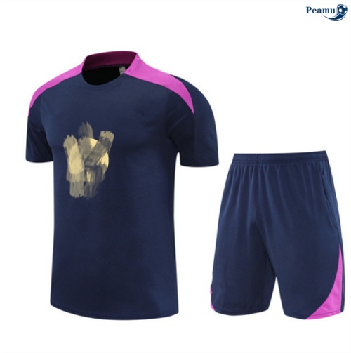 Camisola Kit Equipamento Training Barcelona Criancas + Calções Azul-marinho/Violeta 2025-2026 Peamu 091