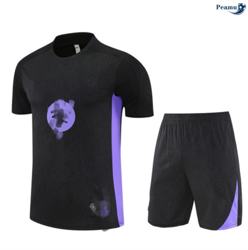 Camisola Kit Equipamento Training Barcelona Criancas + Calções preto/Violeta 2025-2026 Peamu 094