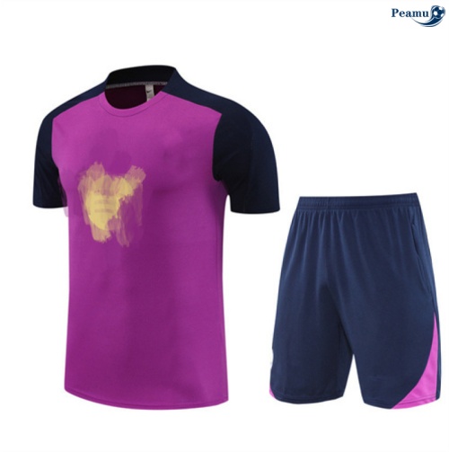 Camisola Kit Equipamento Training Barcelona Criancas + Calções Violeta/preto 2025-2026 Peamu 097