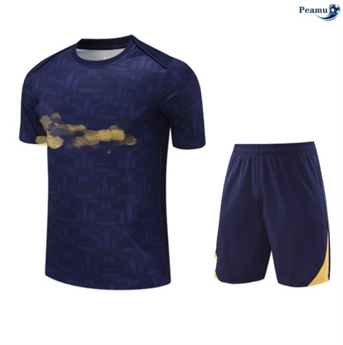 Camisola Kit Equipamento Training Barcelona Criancas + Calções Azul-marinho/amarelo 2025-2026 Peamu 098