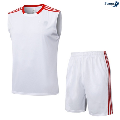 Camisola Kit Equipamento + Calças Bayern de Munique Colete + Calções Branco/vermelho 2025-2026 Peamu 100