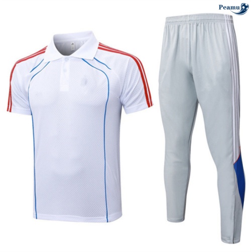 Camisola Kit Equipamento Training Bayern de Munique Polo + Calças Branco/vermelho/azul 2025-2026 Peamu 111