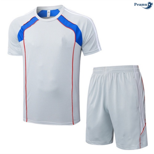 Camisola Kit Equipamento Training Bayern de Munique + Calções Cinza/azul 2025-2026 Peamu 121