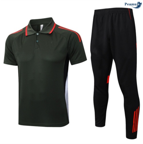 Camisola Kit Equipamento Training Bayern de Munique Polo + Calças Verde/preto/vermelho 2025-2026 Peamu 126