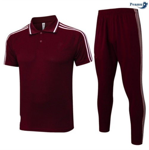Camisola Kit Equipamento Training Bayern de Munique Polo + Calças vermelho/Branco 2025-2026 Peamu 127