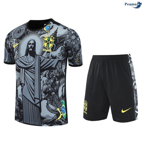 Camisola Kit Equipamento Training Brasil + Calções ouro 2025-2026 Peamu 144