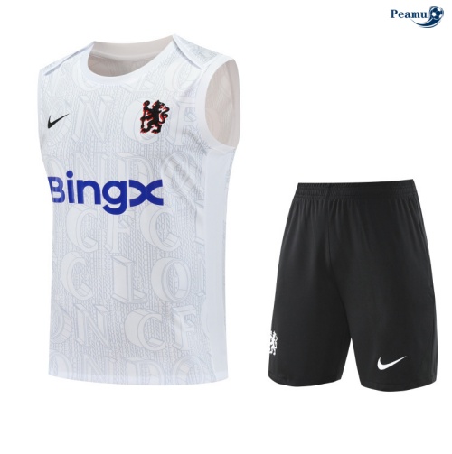 Camisola Kit Equipamento + Calças Chelsea Colete + Calções Branco/preto 2025-2026 Peamu 152