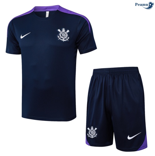 Camisola Kit Equipamento Training Corinthians + Calções Azul-marinho/Violeta 2025-2026 Peamu 162