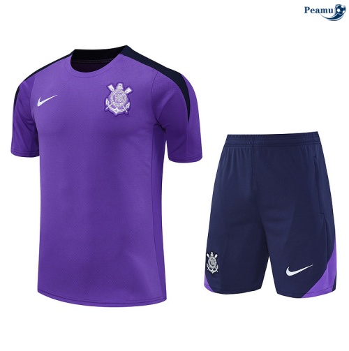 Camisola Kit Equipamento Training Corinthians + Calções Violeta/azul 2025-2026 Peamu 165