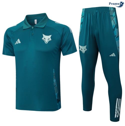 Camisola Kit Equipamento Training Cruzeiro Polo + Calças Verde/Branco 2025-2026 Peamu 167