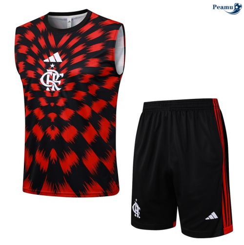 Camisola Kit Equipamento + Calças Flamengo Colete + Calções vermelho/preto 2025-2026 Peamu 169