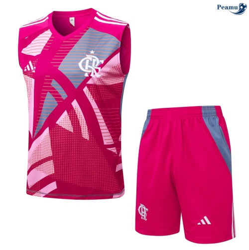 Camisola Kit Equipamento + Calças Flamengo Colete + Calções vermelho 2025-2026 Peamu 172