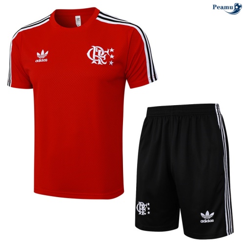 Camisola Kit Equipamento Training Flamengo + Calções vermelho/preto/Branco 2025-2026 Peamu 177