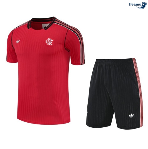 Camisola Kit Equipamento Training Flamengo + Calções vermelho/preto 2025-2026 Peamu 179