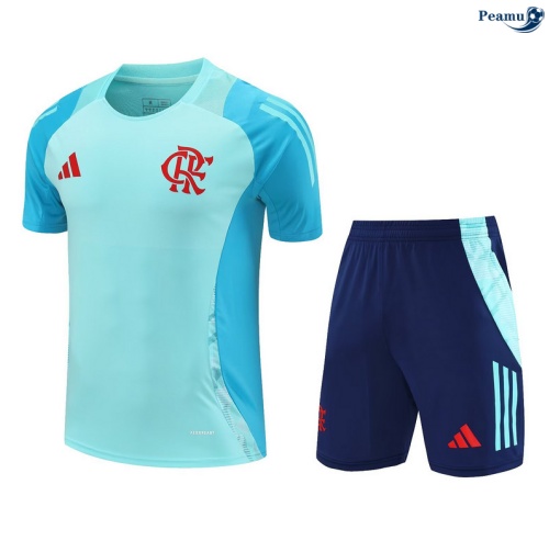 Camisola Kit Equipamento Training Flamengo + Calções Azul claro 2025-2026 Peamu 181