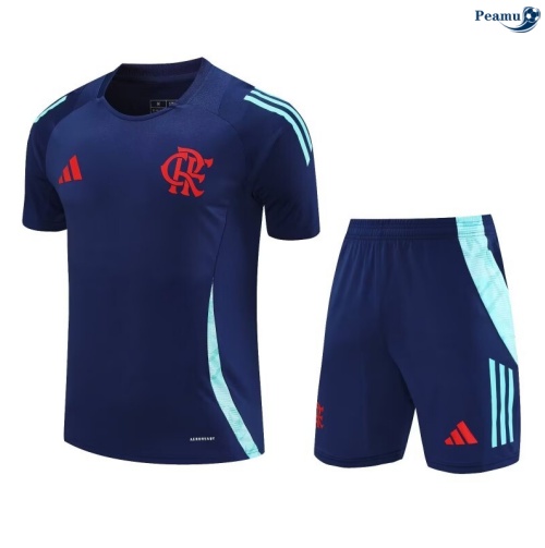 Camisola Kit Equipamento Training Flamengo Criancas + Calções Azul-marinho/Verde 2025-2026 Peamu 183