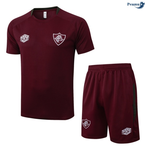 Camisola Kit Equipamento Training Fluminense + Calções vermelho 2025-2026 Peamu 273