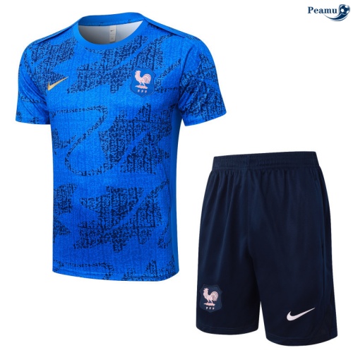 Camisola Kit Equipamento Training França + Calções azul/preto 2025-2026 Peamu 187