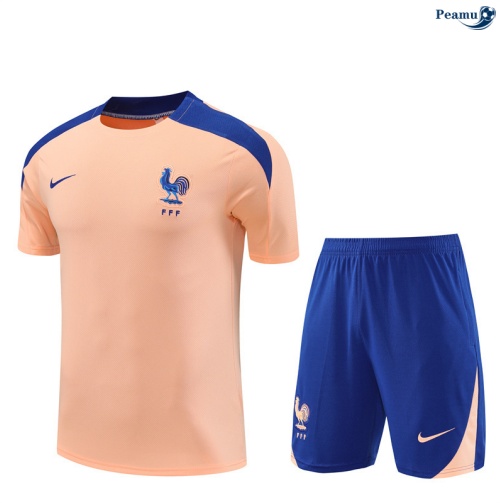 Camisola Kit Equipamento Training França + Calções rosa/azul 2025-2026 Peamu 188